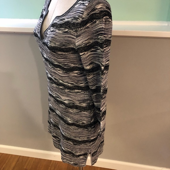 White House Black Market Chevron Tunic Sweater S - Picture 4 of 8